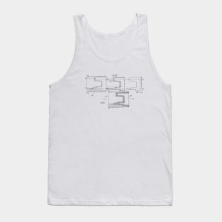 Casing for Sewing Machine Vintage Patent Hand Drawing Tank Top